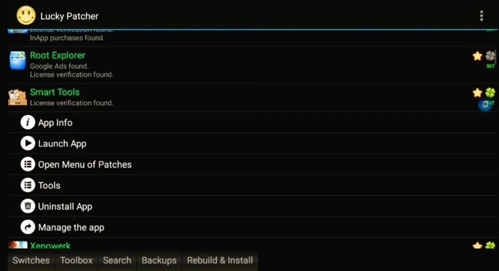 settings lucky patcher